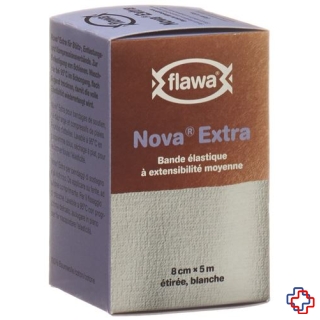 FLAWA NOVA EXTRA Mittelzugbinde 8cmx5m weiss