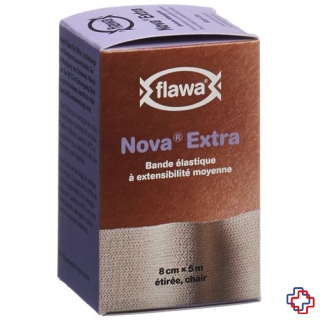 FLAWA NOVA EXTRA Mittelzugbinde 8cmx5m hautfarbig
