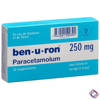 Ben-u-ron Supp 250 mg Kind 10 Stk