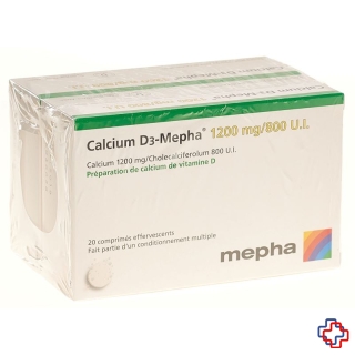Calcium D3-Mepha Brausetabl 1200/800 2 x 20 Stk