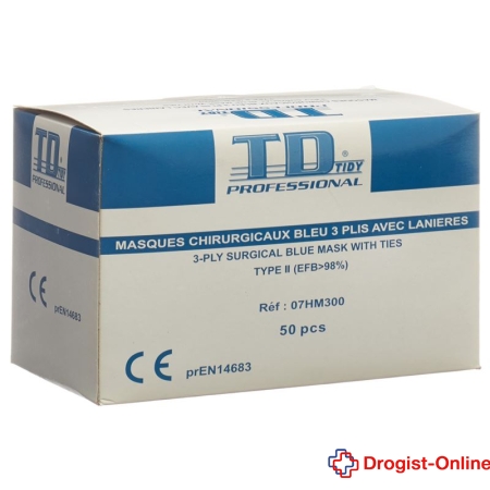 TD Hygienemaske Typ II 3-lagig m Bändel
