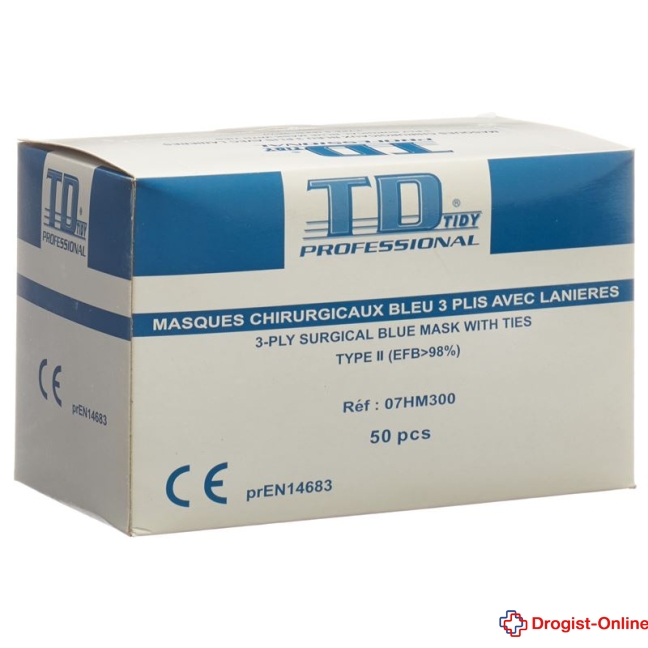 TD Hygienemaske Typ II 3-lagig m Bändel