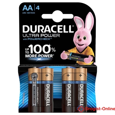 Duracell Batterie Ultra Power MN1500 AA 1.5V 4 Stk