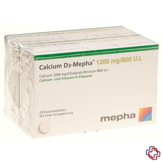 Calcium D3-Mepha Brausetabl 1200/800 2 x 20 Stk